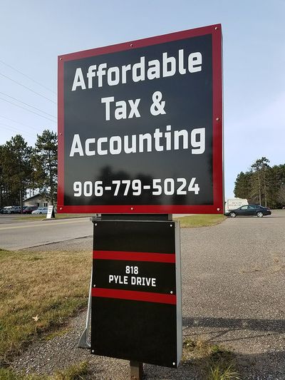 Affordable Tax and Accounting Sign